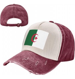 Algeria Flag Upgrade Your Style with Funny Adjustable Cotton Baseball Caps for Men and Women Dark Red $13.42 Baseball Caps