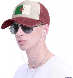 Algeria Flag Upgrade Your Style with Funny Adjustable Cotton Baseball Caps for Men and Women Dark Red $13.42 Baseball Caps