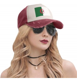 Algeria Flag Upgrade Your Style with Funny Adjustable Cotton Baseball Caps for Men and Women Dark Red $13.42 Baseball Caps