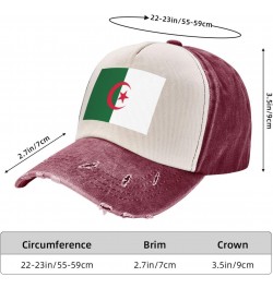 Algeria Flag Upgrade Your Style with Funny Adjustable Cotton Baseball Caps for Men and Women Dark Red $13.42 Baseball Caps