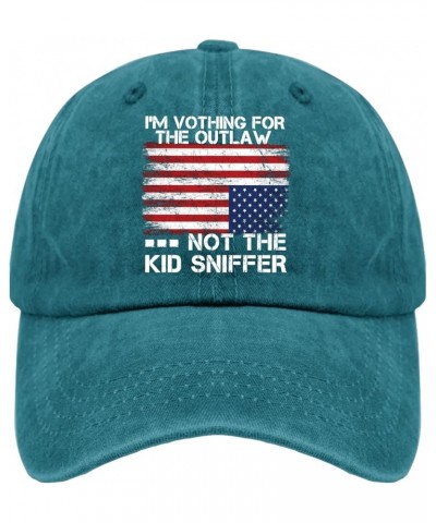 I'm Voting for The Outlaw Not The Kid Sniffer Hats Vintage Hat Trucker Hat Men Gifts for Dad Beach Hat Cyan Blue $10.98 Bombe...