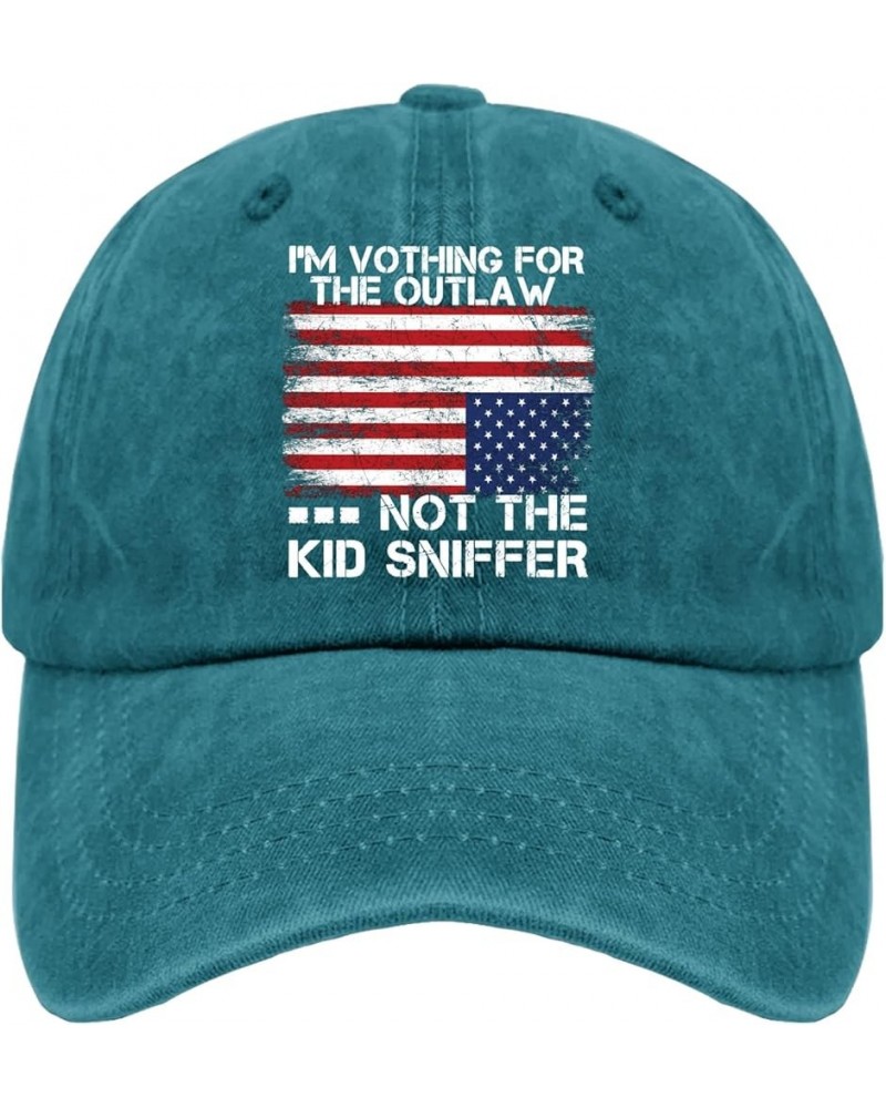 I'm Voting for The Outlaw Not The Kid Sniffer Hats Vintage Hat Trucker Hat Men Gifts for Dad Beach Hat Cyan Blue $10.98 Bombe...