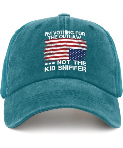 I'm Voting for The Outlaw Not The Kid Sniffer Hats Vintage Hat Trucker Hat Men Gifts for Dad Beach Hat Cyan Blue $10.98 Bombe...