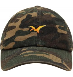 Pterodactyl Premium Dad Hat Embroidered Baseball Cap Dinosaur Green Camo $14.49 Baseball Caps