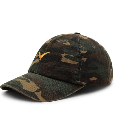 Pterodactyl Premium Dad Hat Embroidered Baseball Cap Dinosaur Green Camo $14.49 Baseball Caps