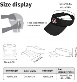 Visor for Men Tuck Frump Cap, Sun Visor Hats for Women Golf Hat Funny Golf Caps Allblack $10.34 Visors