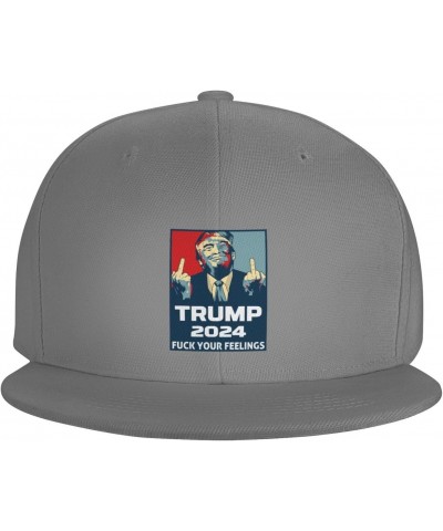 Donald Tru-m-p-2024 Funny Fuck Your Feelings Flag Denim Hats Cowboy Knit hat Fisherman's hat Baseball Caps $15.23 Baseball Caps