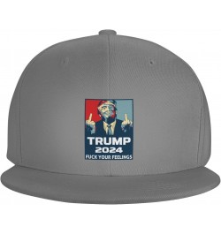 Donald Tru-m-p-2024 Funny Fuck Your Feelings Flag Denim Hats Cowboy Knit hat Fisherman's hat Baseball Caps $15.23 Baseball Caps