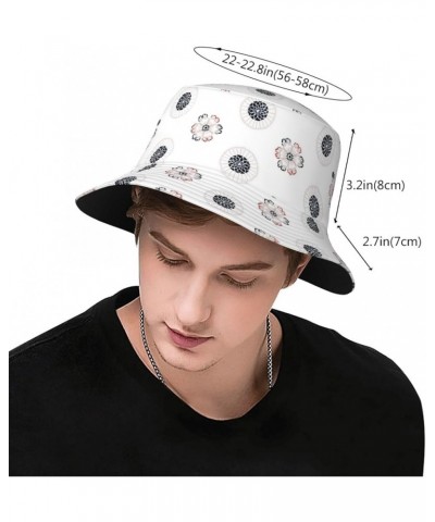 Travel Beach Sun Hat Flower Design Bucket Hat Fashion Sun Cap Packable Fisherman Hat Outdoor Cap for Men Women Black10 $10.35...