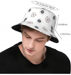 Travel Beach Sun Hat Flower Design Bucket Hat Fashion Sun Cap Packable Fisherman Hat Outdoor Cap for Men Women Black10 $10.35...