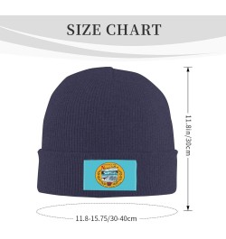 Niagara Flag Beanie Hat for Men Women Soft Cozy Skull Cap Winter Warm Knit Hats Navy Blue $11.83 Skullies & Beanies