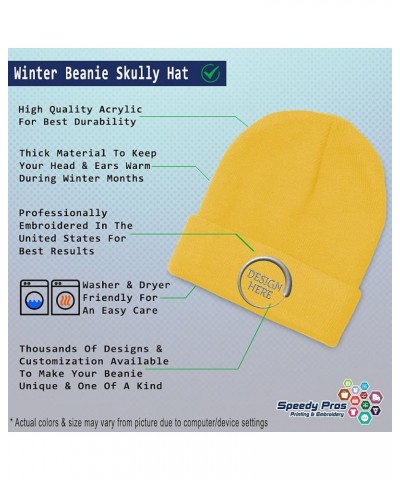 Beanies for Men Switzerland Flag Heart-Shaped Embroidery Winter Hats for Women Acrylic Skull Cap 1 Size Yellow Personalized T...