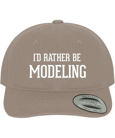 I'd Rather Be Modeling - Soft Dad Hat Baseball Cap Khaki $19.34 Baseball Caps