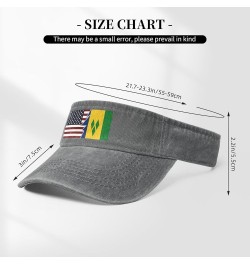 Torn Style American and Saint Vincent and The Grenadines Flags Sun Hat Sun Visor Hats for Women Men Baseball Cap Golf Hats Gr...