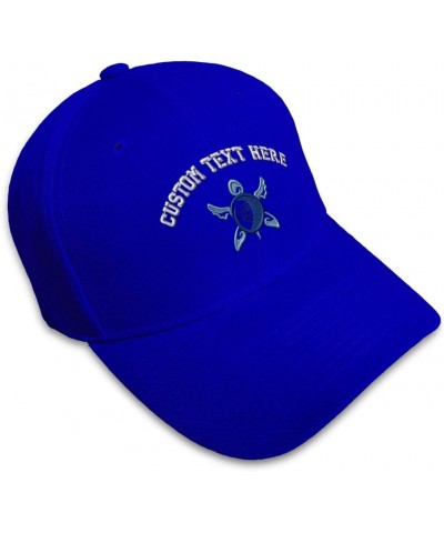 Custom Baseball Cap Turtle A Embroidery Acrylic Dad Hats for Men & Women Royal Blue Personalized Text Here $14.84 Baseball Caps