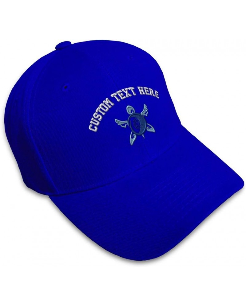 Custom Baseball Cap Turtle A Embroidery Acrylic Dad Hats for Men & Women Royal Blue Personalized Text Here $14.84 Baseball Caps