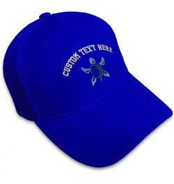 Custom Baseball Cap Turtle A Embroidery Acrylic Dad Hats for Men & Women Royal Blue Personalized Text Here $14.84 Baseball Caps