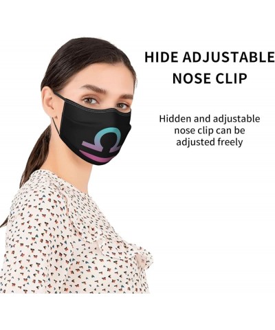 Face Mask Librafluid Agenderflux Pride Flag Dust Mask Breathable Adjustable Reusable Windproof Cover Black $8.93 Balaclavas