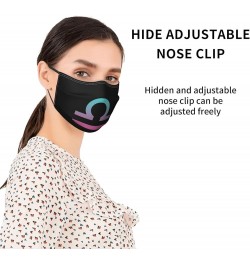 Face Mask Librafluid Agenderflux Pride Flag Dust Mask Breathable Adjustable Reusable Windproof Cover Black $8.93 Balaclavas