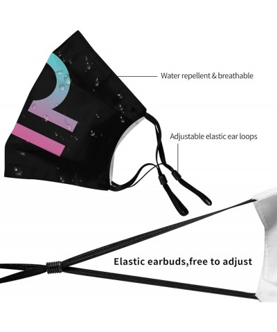 Face Mask Librafluid Agenderflux Pride Flag Dust Mask Breathable Adjustable Reusable Windproof Cover Black $8.93 Balaclavas