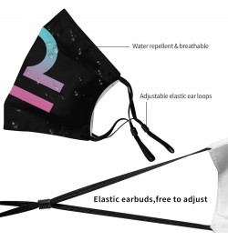 Face Mask Librafluid Agenderflux Pride Flag Dust Mask Breathable Adjustable Reusable Windproof Cover Black $8.93 Balaclavas