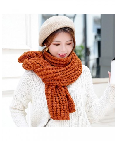 Winter Scarves for Women Multi Colored Kint Scarf Feel Pashmina Shawls Wraps Elasticity Light Scarf Warm Scarves A $8.75 Scarves