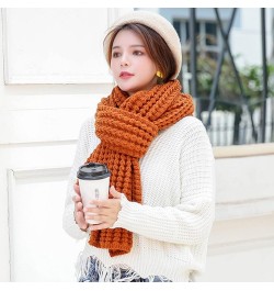 Winter Scarves for Women Multi Colored Kint Scarf Feel Pashmina Shawls Wraps Elasticity Light Scarf Warm Scarves A $8.75 Scarves