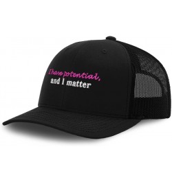 Trucker Hat Baseball Cap I Have Potential and I Matter B Cotton Dad Hats for Men & Women Black $13.23 Baseball Caps