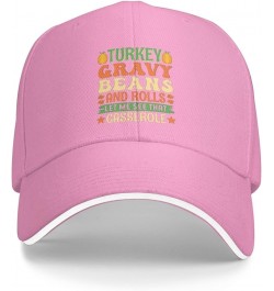 Turkey Gravys Beans and Rolls Let Me See That Casserole Cap Men Dad Hat Vintage Hat Pink $11.48 Baseball Caps