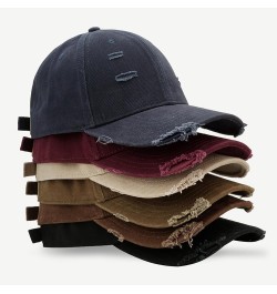 Unisex Vintage Distressed Baseball Cap Adjustable Summer Ripped Sun Hat Khaki $9.67 Baseball Caps