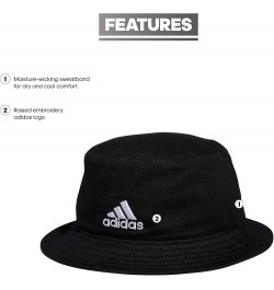 Women's Essentials Plus Bucket Hat Black/White $17.61 Bucket Hats