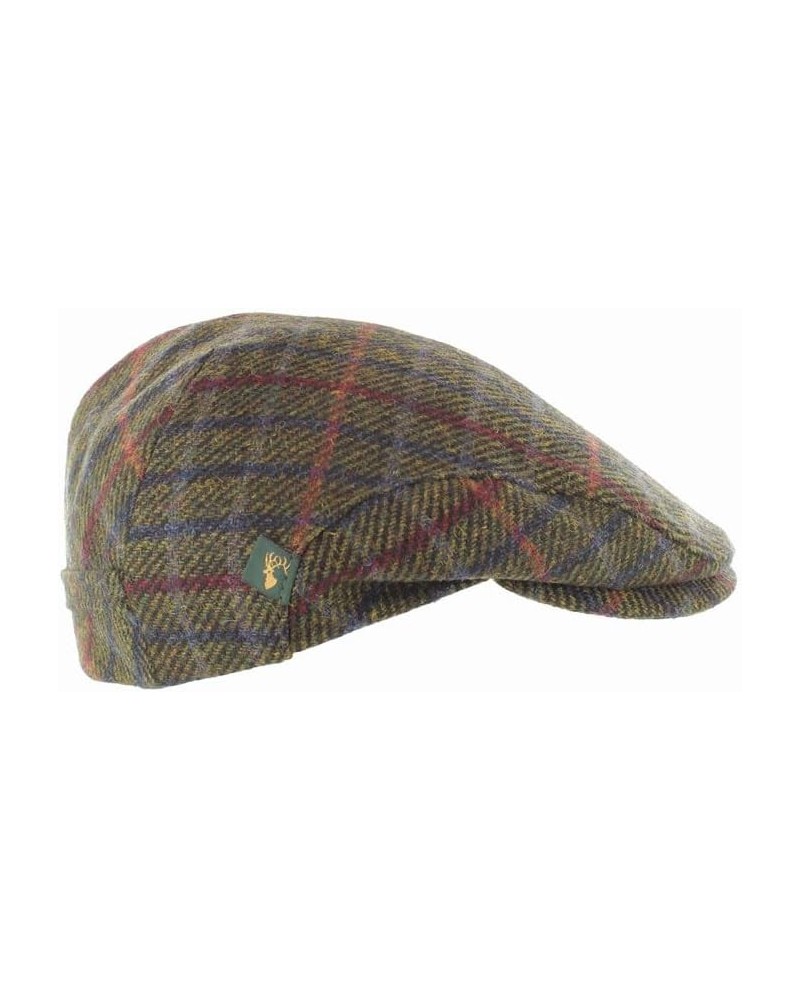 Irish Flat Cap Men Trinity Tweed Hat Driving Cap Made in Ireland Light Green With Blue Burgundy $22.72 Baseball Caps