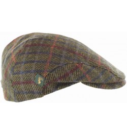 Irish Flat Cap Men Trinity Tweed Hat Driving Cap Made in Ireland Light Green With Blue Burgundy $22.72 Baseball Caps