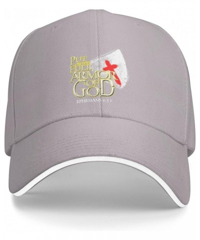 Put On The Full Armor of God Christian Religious Baseball Hats for Men Adjustable Dad Hat Trucker Cap,Gray $11.38 Baseball Caps