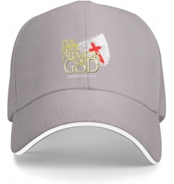 Put On The Full Armor of God Christian Religious Baseball Hats for Men Adjustable Dad Hat Trucker Cap,Gray $11.38 Baseball Caps