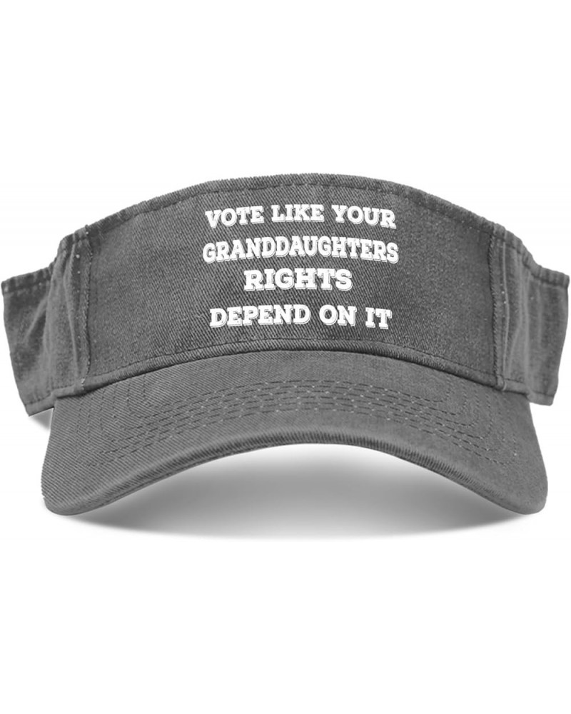 Vote Like Your Granddaughters Rights Depend On It Caps Visors for Men Golf Caps Uv ion Beach Light Grey $11.59 Visors