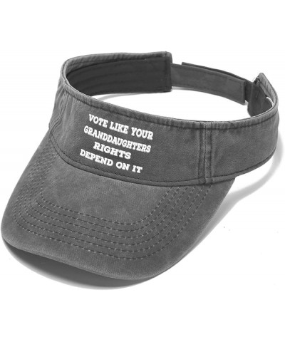 Vote Like Your Granddaughters Rights Depend On It Caps Visors for Men Golf Caps Uv ion Beach Light Grey $11.59 Visors