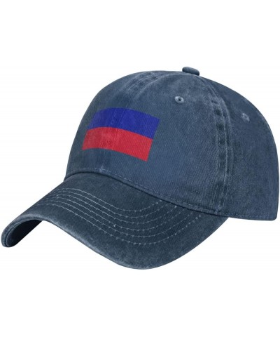 Flag of Haiti (Civil) Baseball Cap for Men Women Hats Adjustable Vintage Cowboy Hat Sun Hat Navy Blue $12.32 Cowboy Hats