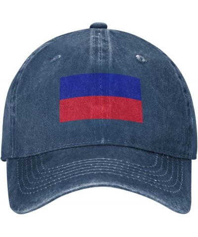 Flag of Haiti (Civil) Baseball Cap for Men Women Hats Adjustable Vintage Cowboy Hat Sun Hat Navy Blue $12.32 Cowboy Hats