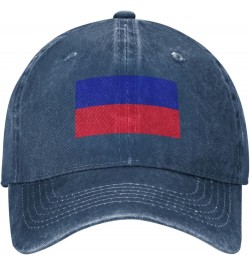 Flag of Haiti (Civil) Baseball Cap for Men Women Hats Adjustable Vintage Cowboy Hat Sun Hat Navy Blue $12.32 Cowboy Hats