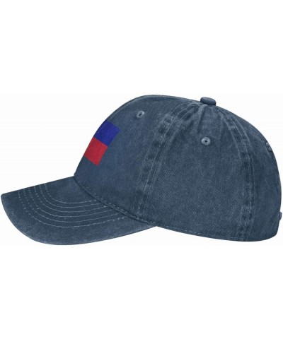 Flag of Haiti (Civil) Baseball Cap for Men Women Hats Adjustable Vintage Cowboy Hat Sun Hat Navy Blue $12.32 Cowboy Hats