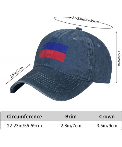 Flag of Haiti (Civil) Baseball Cap for Men Women Hats Adjustable Vintage Cowboy Hat Sun Hat Navy Blue $12.32 Cowboy Hats