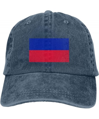 Flag of Haiti (Civil) Baseball Cap for Men Women Hats Adjustable Vintage Cowboy Hat Sun Hat Navy Blue $12.32 Cowboy Hats