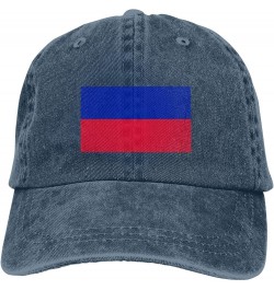 Flag of Haiti (Civil) Baseball Cap for Men Women Hats Adjustable Vintage Cowboy Hat Sun Hat Navy Blue $12.32 Cowboy Hats