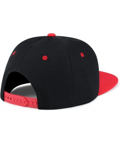 Black Cat Hip-Hop Snapback Hat Embroidered Baseball Cap Cat Mom 22. Black/Red $13.24 Baseball Caps