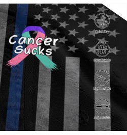 Cancer Sucks Thyroid Cancer Awareness Cap Tucker Hat Adjustable Sports Baseball Caps4 Black $15.98 Baseball Caps