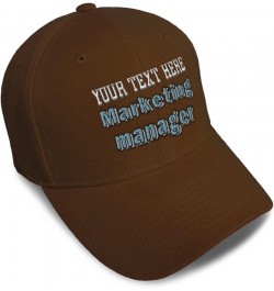 Baseball Cap Marketing Manager Marketer Acrylic Advertising Dad Hats for Men and Women Brown Personalized Text Here $14.84 Ba...