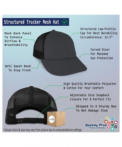 Custom Custom Trucker Hat Baseball Cap Janitor Clean Cotton Task Dad Hats for Men & Women Dark Grey Black Design Only $13.80 ...