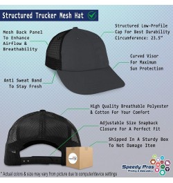 Custom Custom Trucker Hat Baseball Cap Janitor Clean Cotton Task Dad Hats for Men & Women Dark Grey Black Design Only $13.80 ...