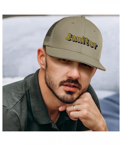 Custom Custom Trucker Hat Baseball Cap Janitor Clean Cotton Task Dad Hats for Men & Women Dark Grey Black Design Only $13.80 ...